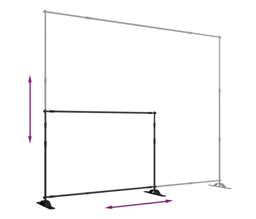 Fona Statīvi, 2 Gab., Melni, 305X243 Cm, Tērauds Vidaxl