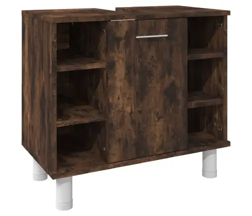 3-Osaline Vannitoakappide Komplekt, Suitsutatud Tamm, Tehispuit