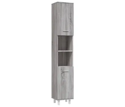 Vonios Spintelių Komplektas, 4 Dalių, Pilkas Ąžuolo, Mediena