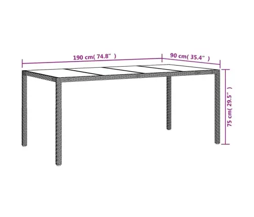 9-Daļīgs Dārza Mēbeļu Komplekts, Matrači, Melns, Pe Rotangpalma Vidaxl