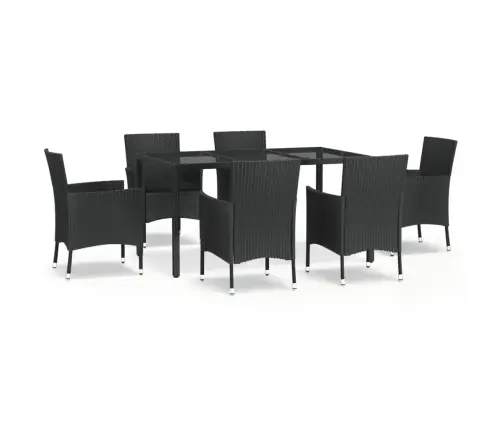 7-Daļīgs Dārza Mēbeļu Komplekts Ar Matračiem, Pe Rotangpalma Vidaxl