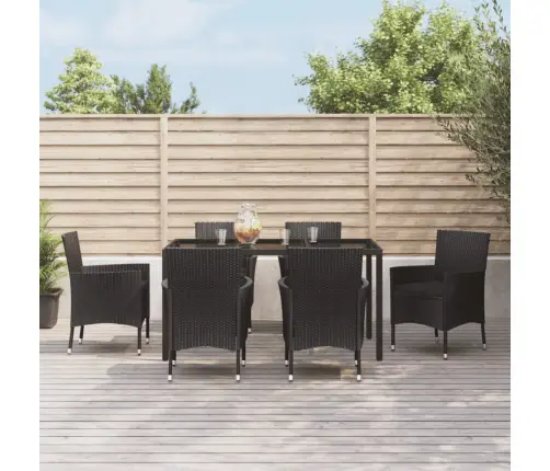 7-Daļīgs Dārza Mēbeļu Komplekts Ar Matračiem, Pe Rotangpalma Vidaxl