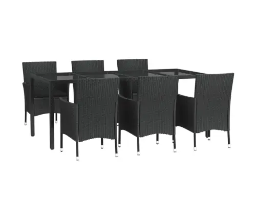 7-Daļīgs Dārza Mēbeļu Komplekts Ar Matračiem, Pe Rotangpalma Vidaxl