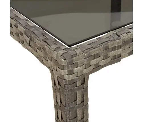 3-Daļīgs Dārza Mēbeļu Komplekts, Matrači, Pelēka Pe Rotangpalma Vidaxl