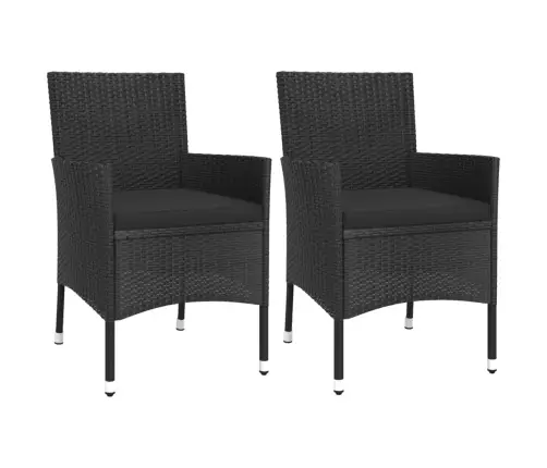 3-Osaline Aia Bistrookomplekt Patjadega, Must, Polürotang