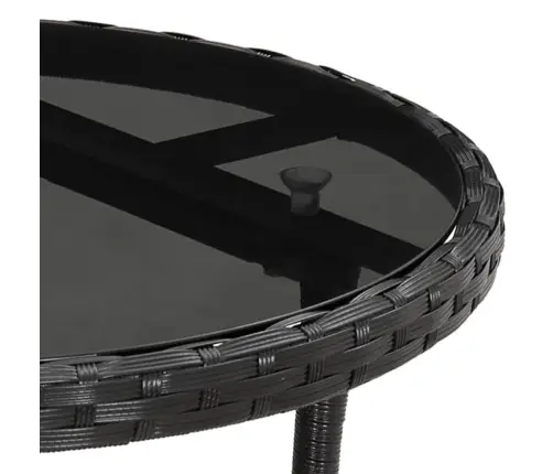 3-Osaline Aia Bistrookomplekt Patjadega, Must, Polürotang