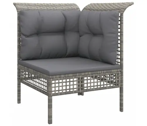 5-Osaline Aiamööbli Komplekt Patjadega, Hall, Polürotang