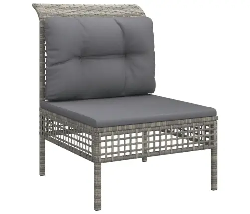 6-Daļīgs Dārza Atpūtas Mēbeļu Komplekts, Pelēka Pe Rotangpalma Vidaxl