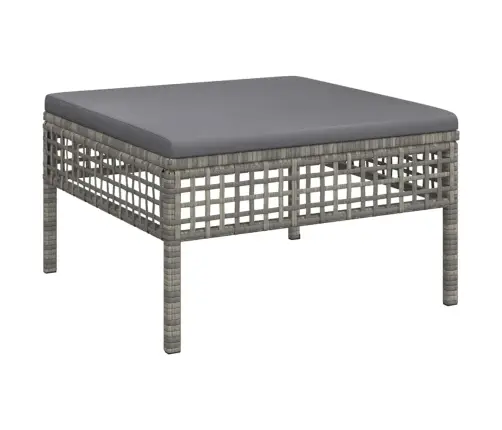 7-Osaline Aiamööbli Komplekt Patjadega, Hall, Polürotang