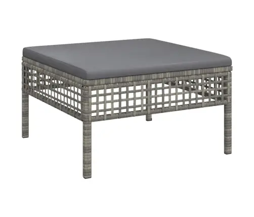 6-Daļīgs Dārza Atpūtas Mēbeļu Komplekts, Pelēka Pe Rotangpalma Vidaxl