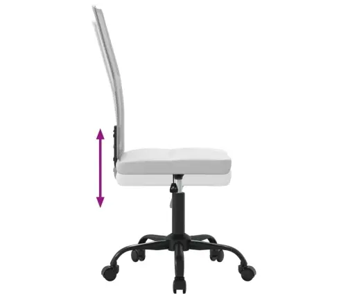 Biroja Krēsls, Regulējams Augstums, Balts, Sietveida Audums Vidaxl