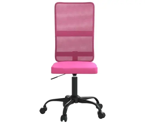 Biroja Krēsls, Regulējams Augstums, Rozā, Sietveida Audums Vidaxl