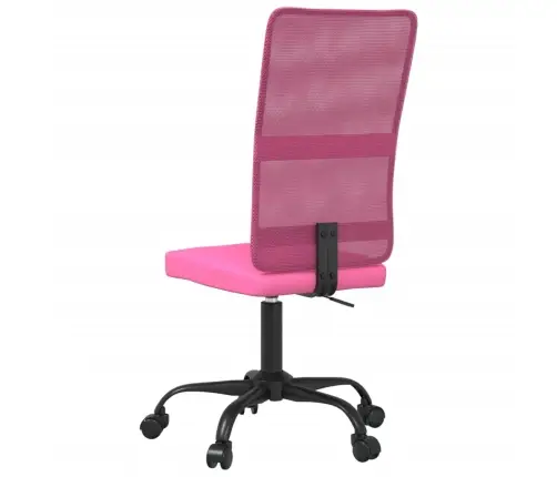 Biroja Krēsls, Regulējams Augstums, Rozā, Sietveida Audums Vidaxl