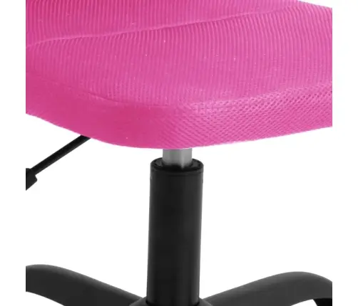 Biroja Krēsls, Regulējams Augstums, Rozā, Sietveida Audums Vidaxl
