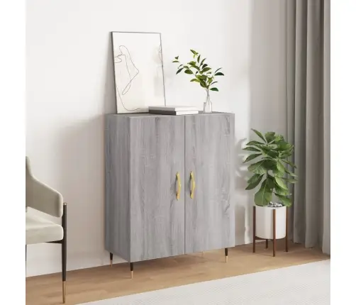 Kumode, Pelēka Ozolkoka, 69,5X34X90 Cm, Inženierijas Koks Vidaxl