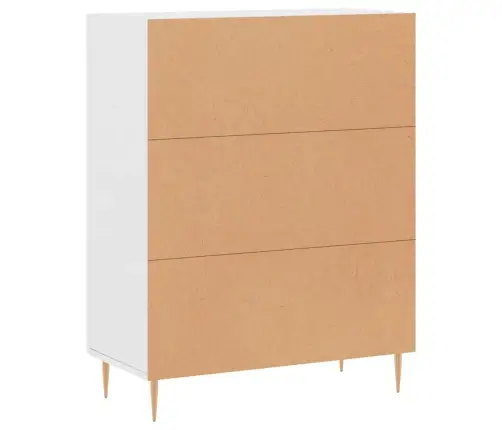 Kumode, Balta, 69,5X34X90 Cm, Inženierijas Koks Vidaxl