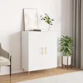 Kumode, Balta, 69,5X34X90 Cm, Inženierijas Koks Vidaxl