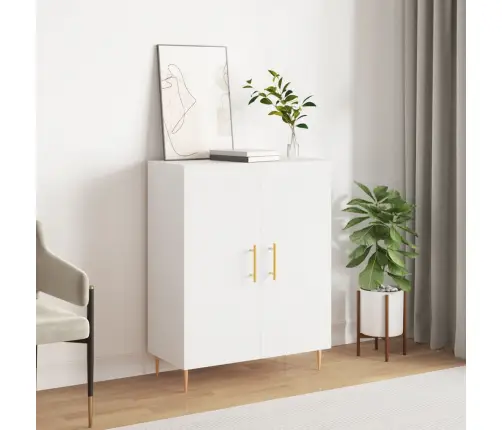 Kumode, Balta, 69,5X34X90 Cm, Inženierijas Koks Vidaxl
