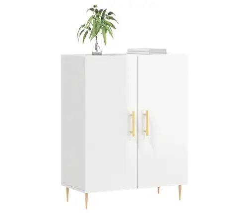 Kumode, Spīdīgi Balta, 69,5X34X90 Cm, Inženierijas Koks Vidaxl