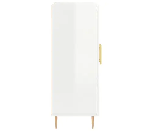 Kumode, Spīdīgi Balta, 69,5X34X90 Cm, Inženierijas Koks Vidaxl