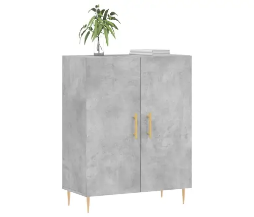 Kumode, Betona Pelēka, 69,5X34X90 Cm, Inženierijas Koks Vidaxl