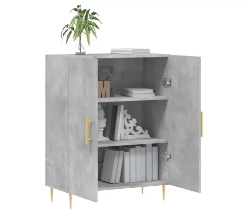 Kumode, Betona Pelēka, 69,5X34X90 Cm, Inženierijas Koks Vidaxl