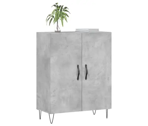 Kumode, Betona Pelēka, 69,5X34X90 Cm, Inženierijas Koks Vidaxl