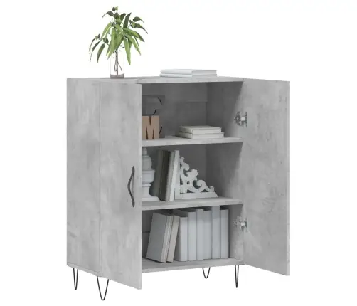 Kumode, Betona Pelēka, 69,5X34X90 Cm, Inženierijas Koks Vidaxl