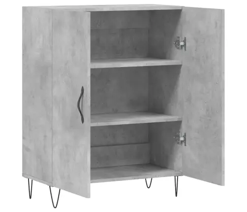 Kumode, Betona Pelēka, 69,5X34X90 Cm, Inženierijas Koks Vidaxl