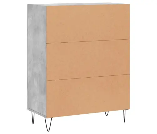 Kumode, Betona Pelēka, 69,5X34X90 Cm, Inženierijas Koks Vidaxl