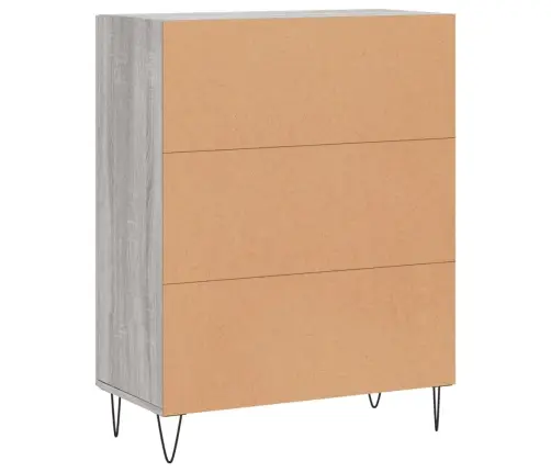 Kumode, Pelēka Ozolkoka, 69,5X34X90 Cm, Inženierijas Koks Vidaxl