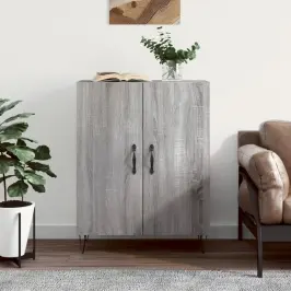 Kumode, Pelēka Ozolkoka, 69,5X34X90 Cm, Inženierijas Koks Vidaxl