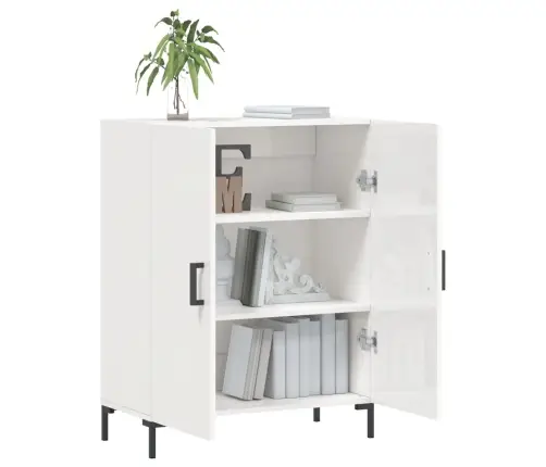 Puhvetkapp, Kõrgläikega Valge, 69,5 X 34 X 90 cm Tehispuit