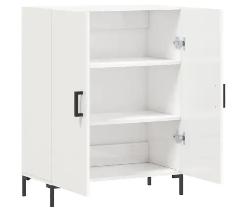 Puhvetkapp, Kõrgläikega Valge, 69,5 X 34 X 90 cm Tehispuit