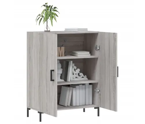 Kumode, Pelēka Ozolkoka, 69,5X34X90 Cm, Inženierijas Koks Vidaxl