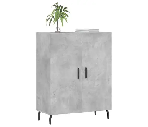 Kumode, Betona Pelēka, 69,5X34X90 Cm, Inženierijas Koks Vidaxl