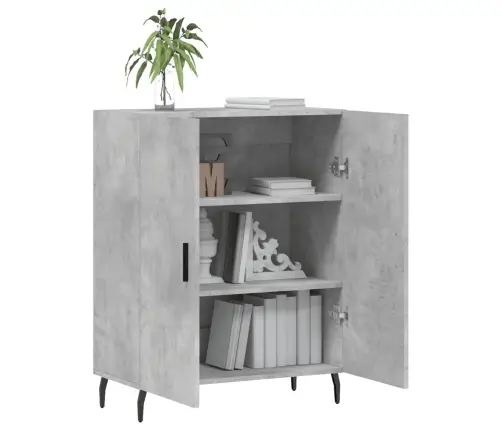 Kumode, Betona Pelēka, 69,5X34X90 Cm, Inženierijas Koks Vidaxl