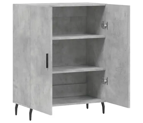 Kumode, Betona Pelēka, 69,5X34X90 Cm, Inženierijas Koks Vidaxl