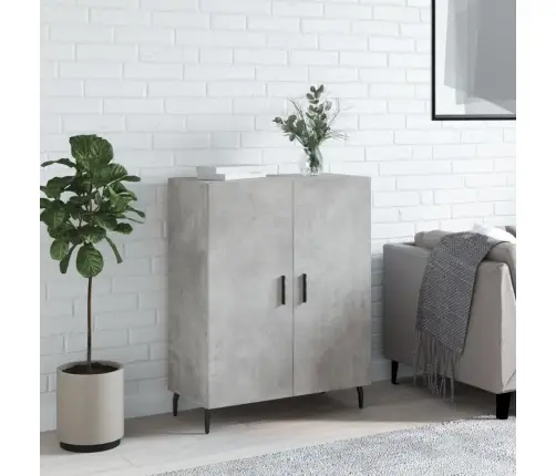 Kumode, Betona Pelēka, 69,5X34X90 Cm, Inženierijas Koks Vidaxl