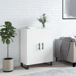 Kumode, Balta, 69,5X34X90 Cm, Inženierijas Koks Vidaxl