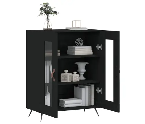 Kumode, Melna, 69,5X34X90 Cm, Inženierijas Koks Vidaxl