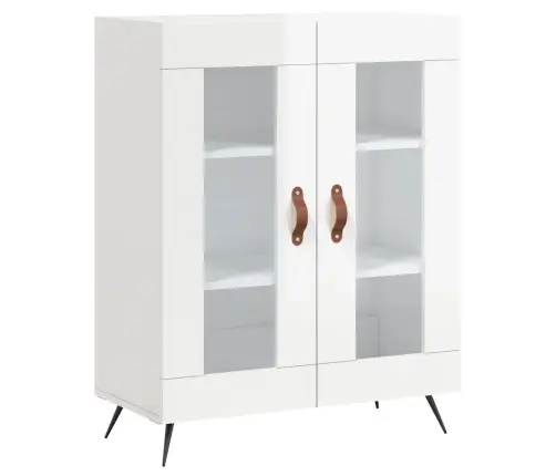 Kumode, Spīdīgi Balta, 69,5X34X90 Cm, Inženierijas Koks Vidaxl