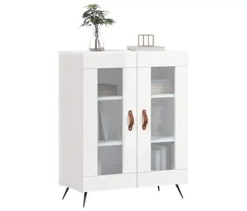 Kumode, Spīdīgi Balta, 69,5X34X90 Cm, Inženierijas Koks Vidaxl