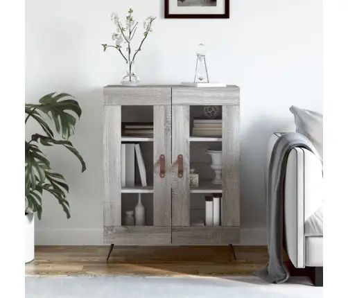 Kumode, Pelēka Ozolkoka, 69,5X34X90 Cm, Inženierijas Koks Vidaxl