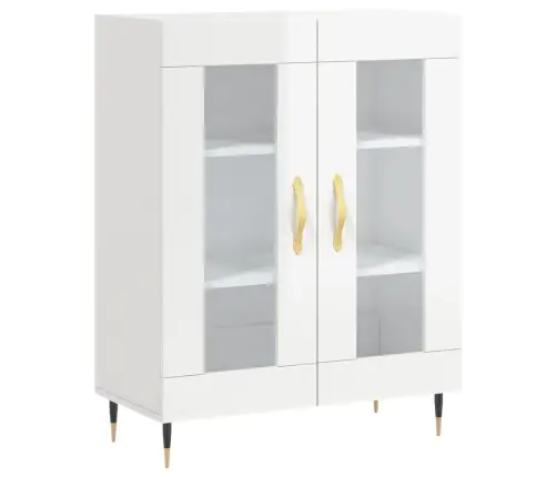 Kumode, Spīdīgi Balta, 69,5X34X90 Cm, Inženierijas Koks Vidaxl