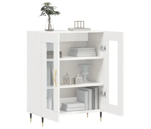 Kumode, Spīdīgi Balta, 69,5X34X90 Cm, Inženierijas Koks Vidaxl