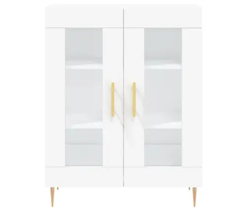 Kumode, Balta, 69,5X34X90 Cm, Inženierijas Koks Vidaxl