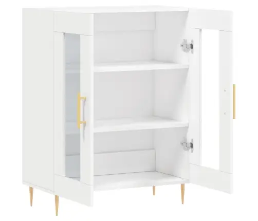 Kumode, Balta, 69,5X34X90 Cm, Inženierijas Koks Vidaxl