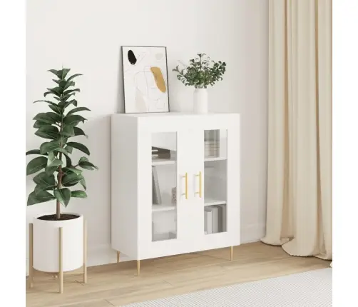 Kumode, Balta, 69,5X34X90 Cm, Inženierijas Koks Vidaxl