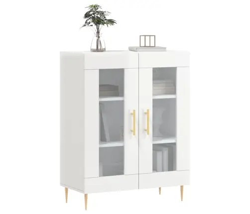 Kumode, Spīdīgi Balta, 69,5X34X90 Cm, Inženierijas Koks Vidaxl